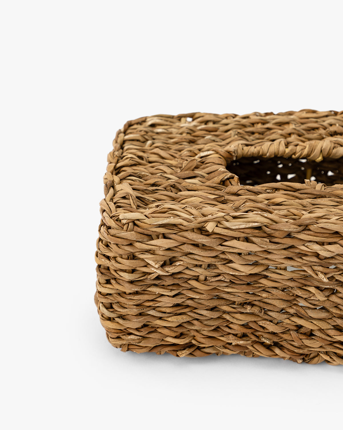 Hand-Woven Seagrass Tissue Box Cover