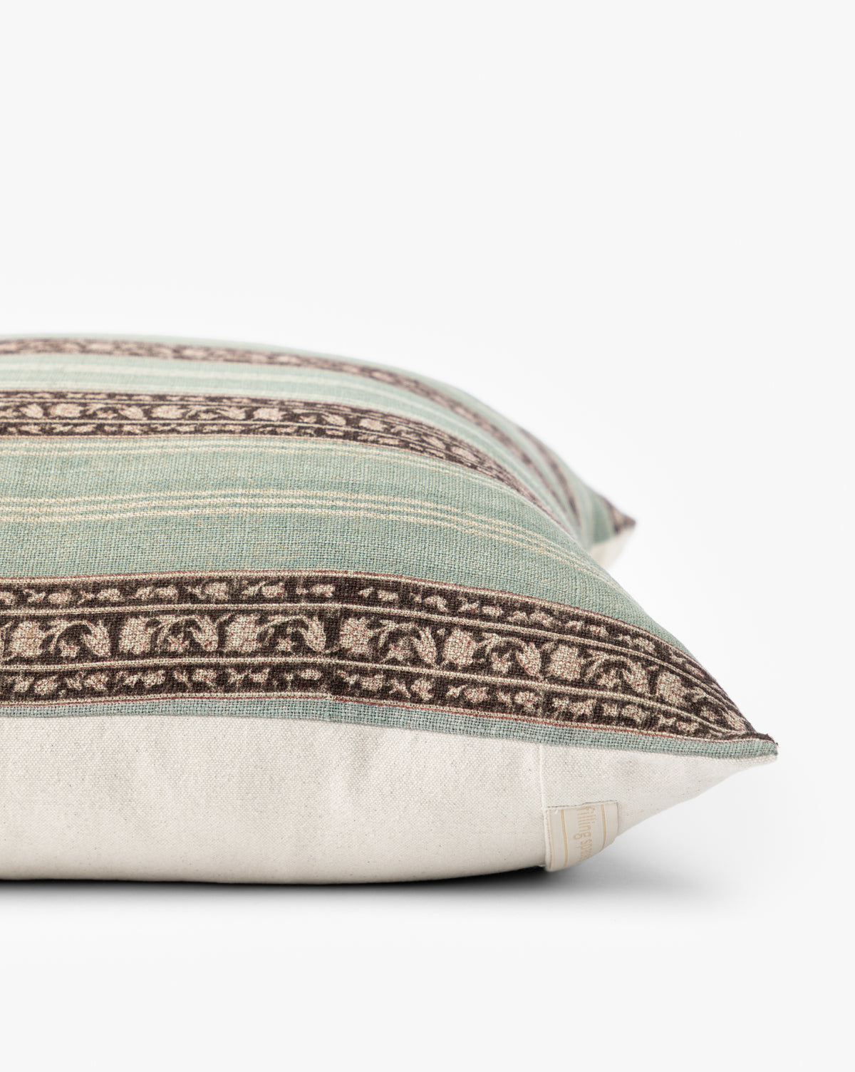 Porter Block Print Linen Pillow Cover