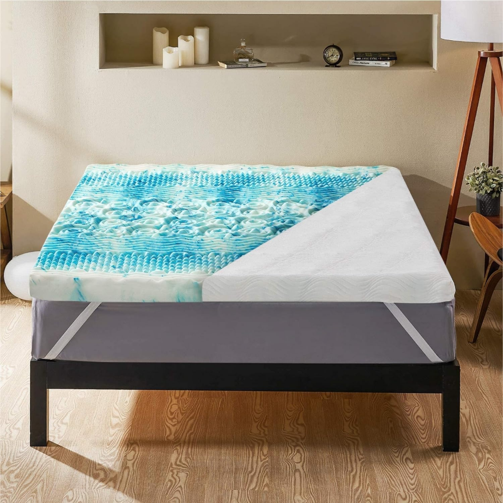 Cooling Gel Egg Crate Mattress Topper