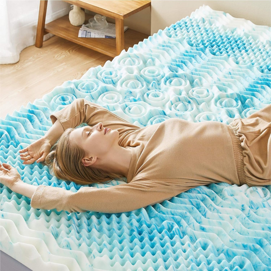 Cooling Gel Egg Crate Mattress Topper