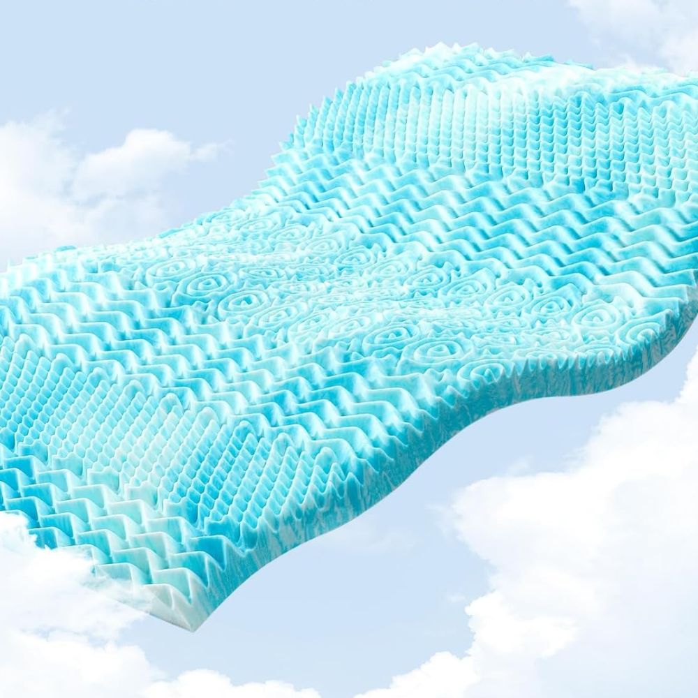 Cooling Gel Egg Crate Mattress Topper