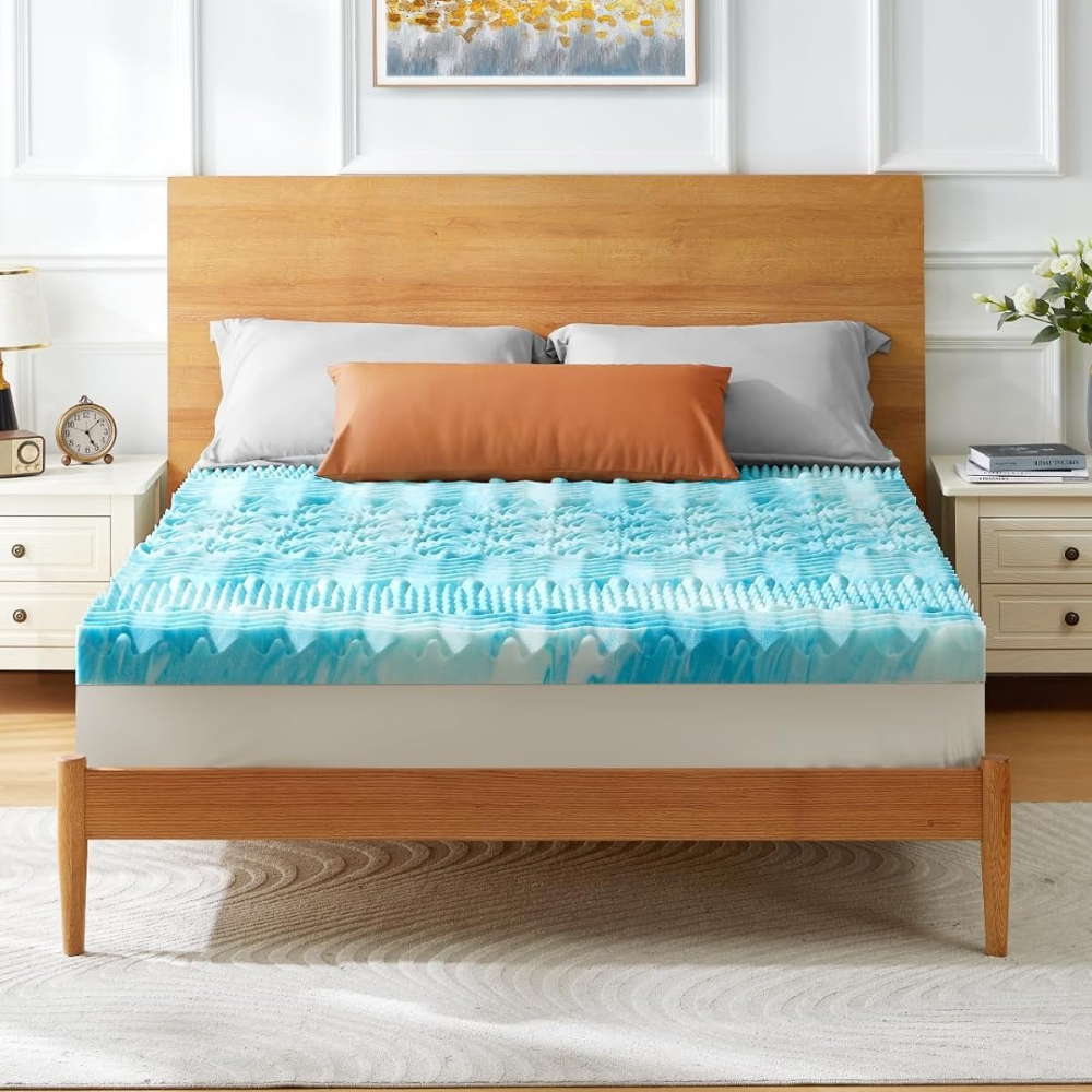 Cooling Gel Egg Crate Mattress Topper