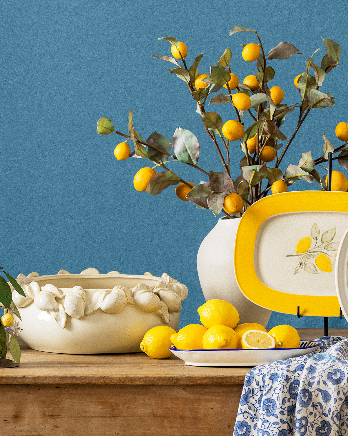 Lemons Stoneware Plate