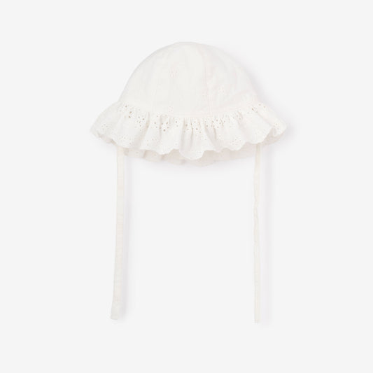 Eyelet Lace Ruffle Sunhat