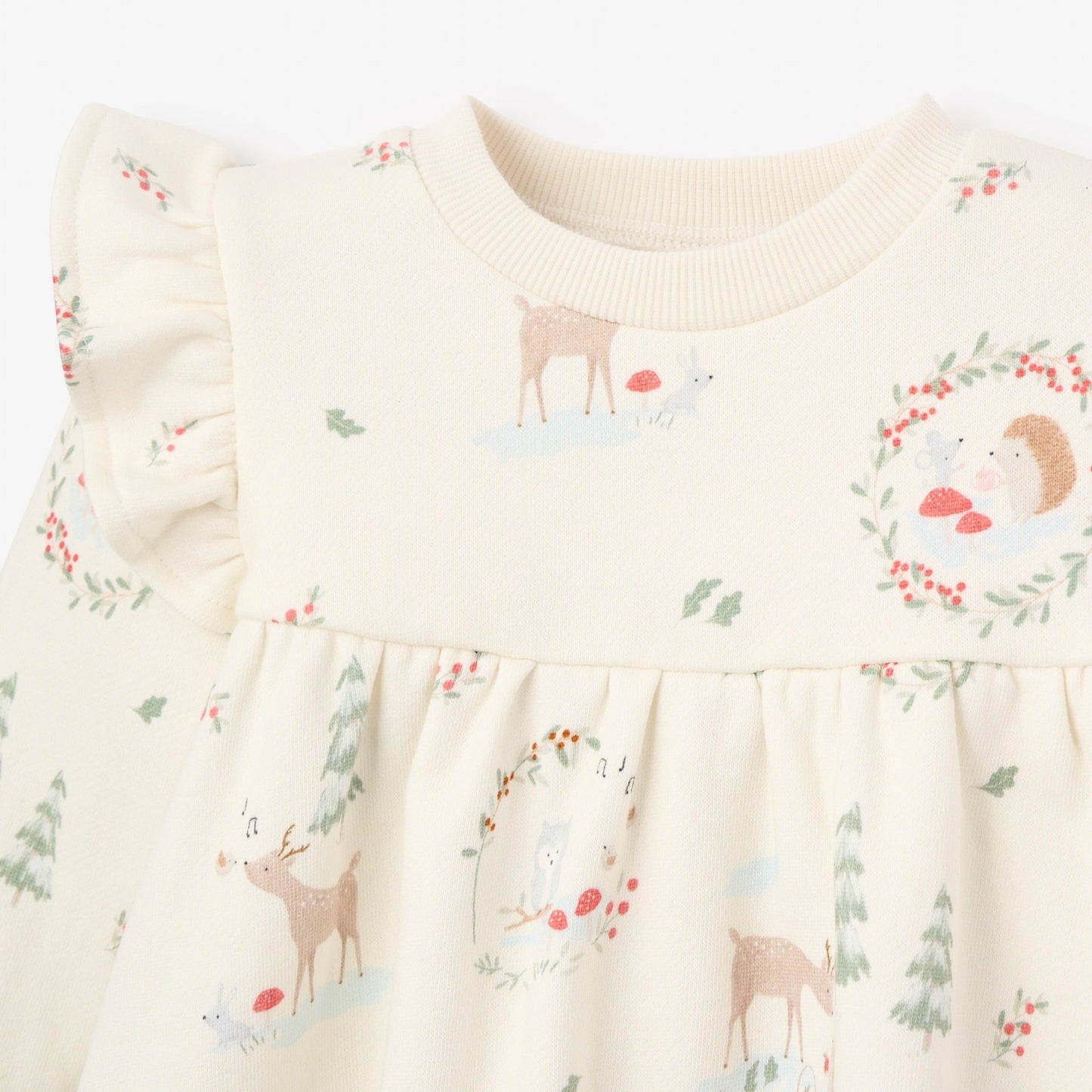 Forest Holiday Organic Print Fleece Set