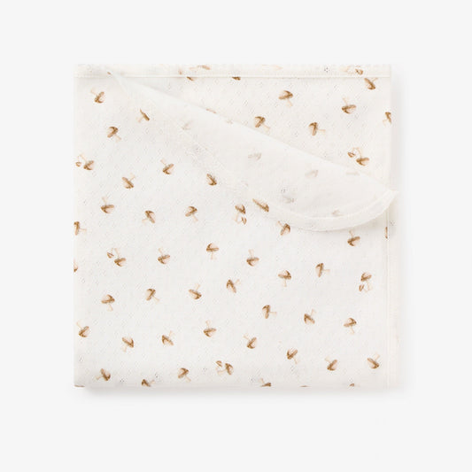 Forest Forager Organic Cotton Pointelle Baby Blanket