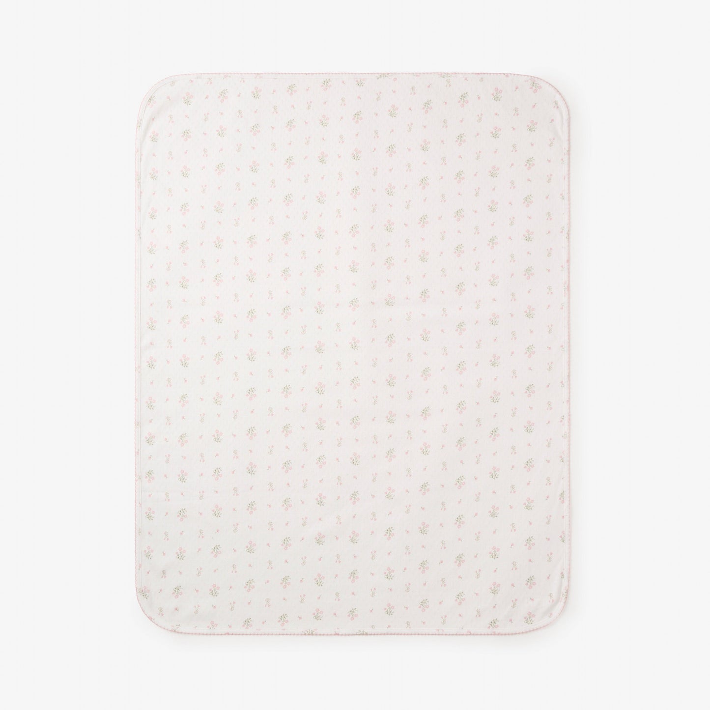 Folklore Floral Print Organic Cotton Pointelle Baby Blanket