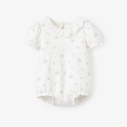 English Rose Double Knit Eyelet Lace Collar Bubble