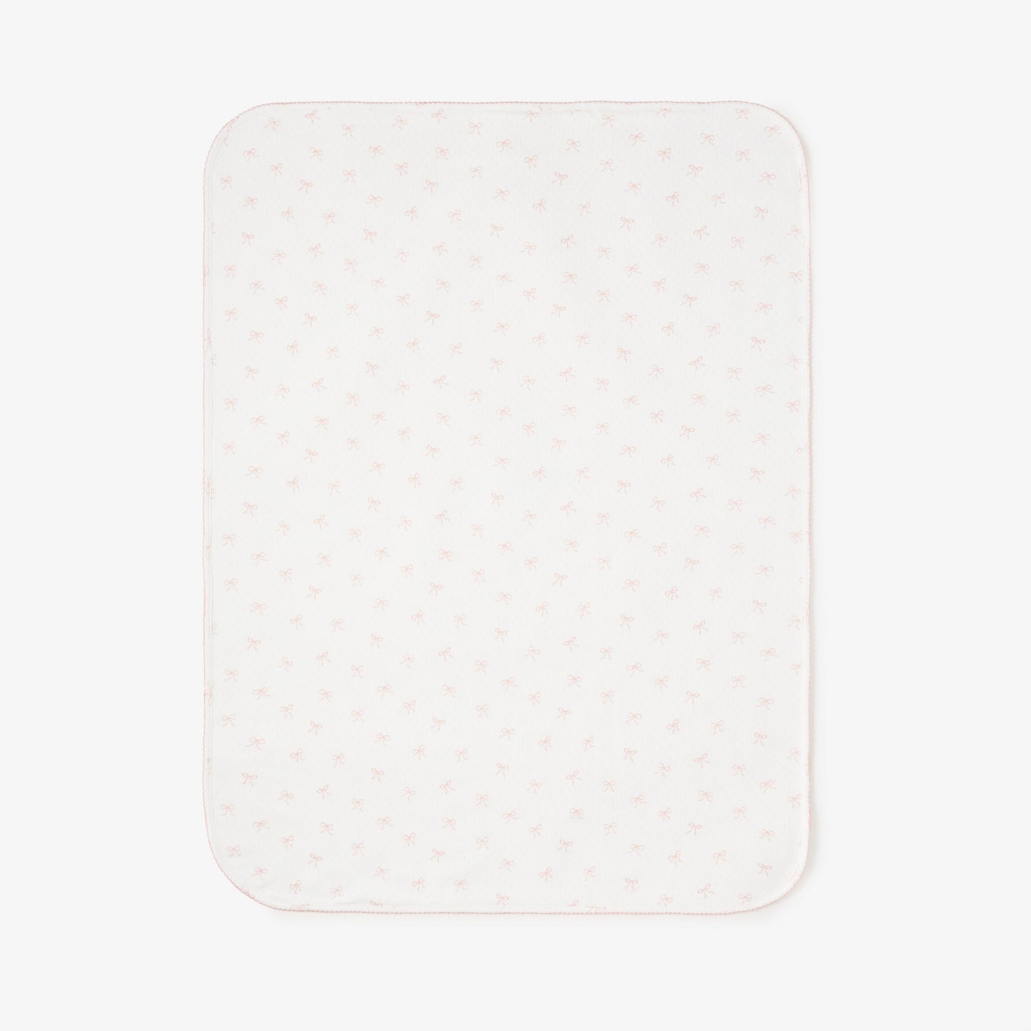 Pink Bow Print Organic Double Layer Swaddle Blanket