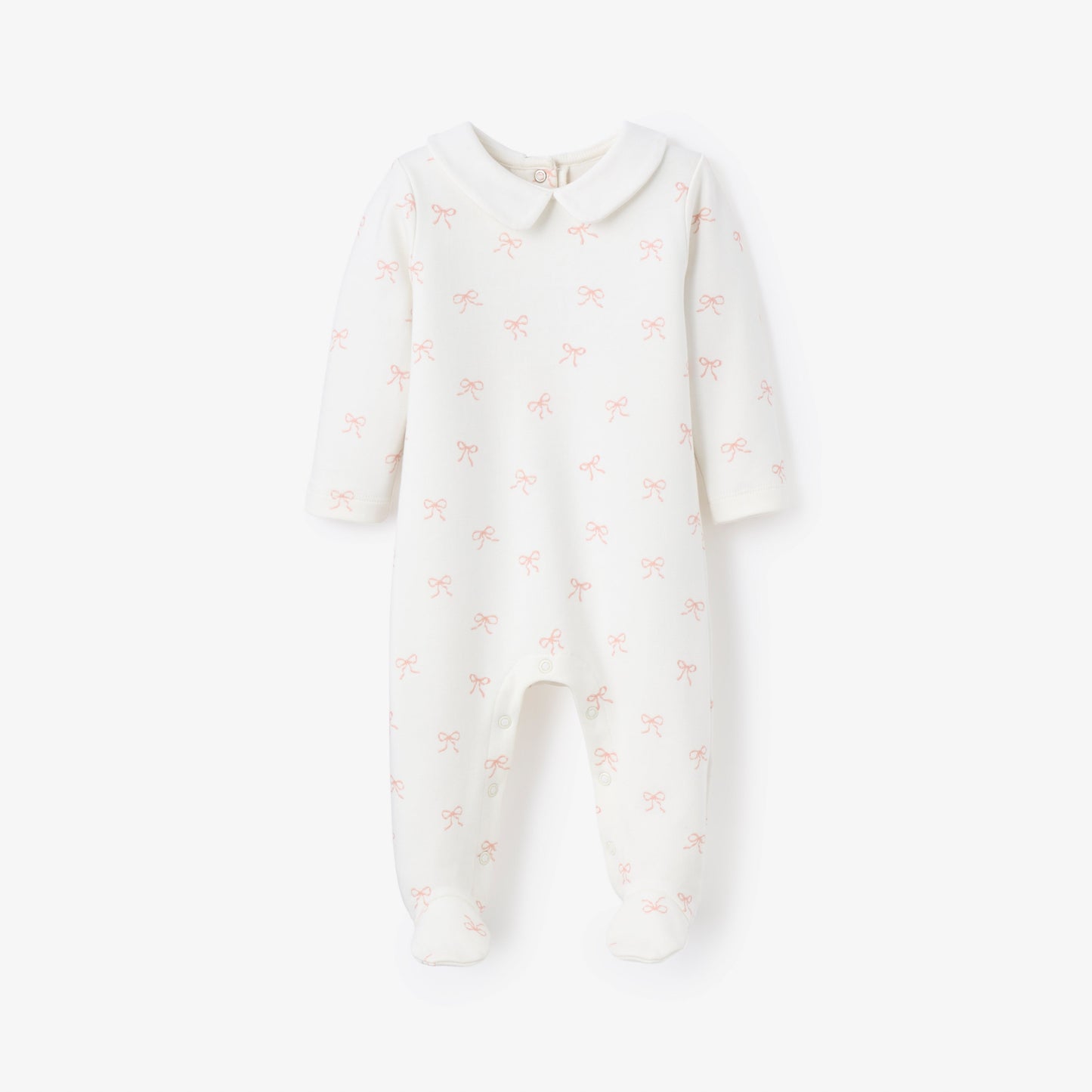 Pink Bow Double Knit Peter Pan Collar Jumpsuit