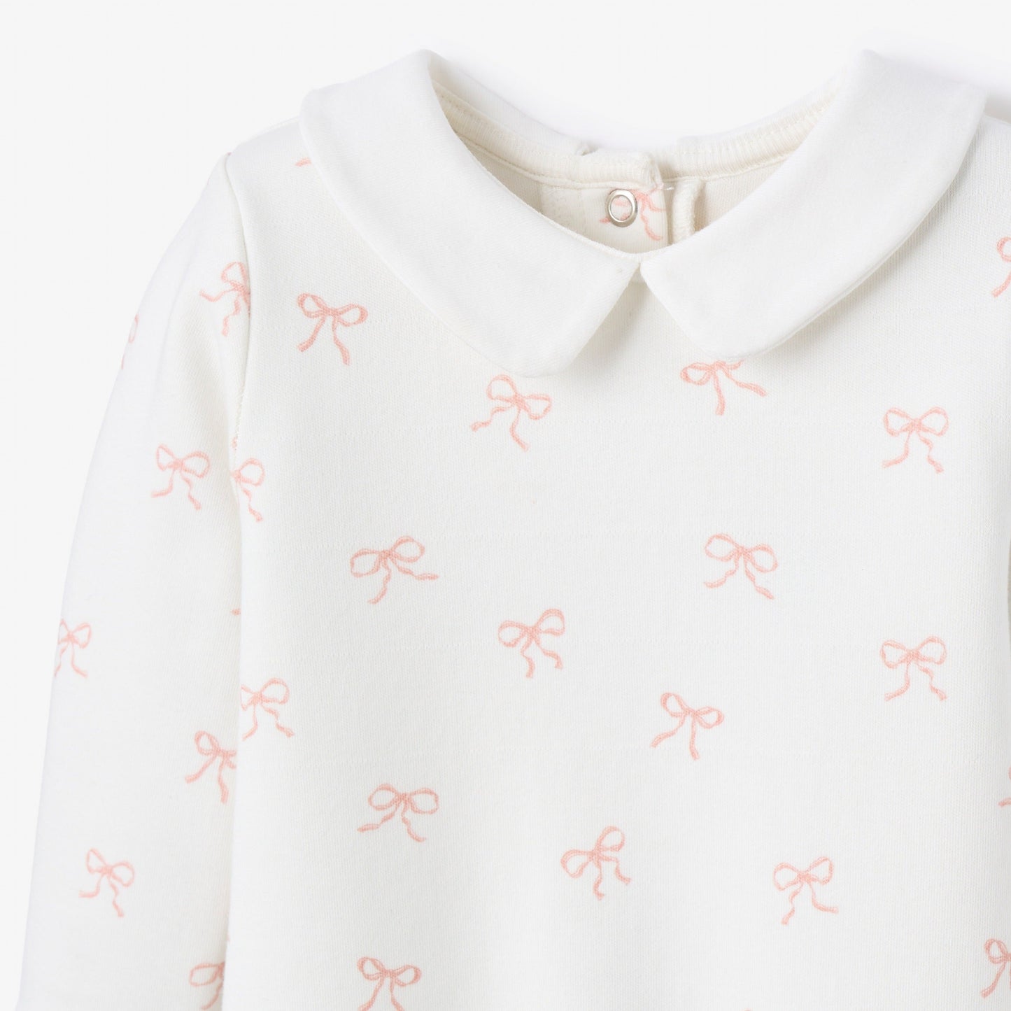 Pink Bow Double Knit Peter Pan Collar Jumpsuit