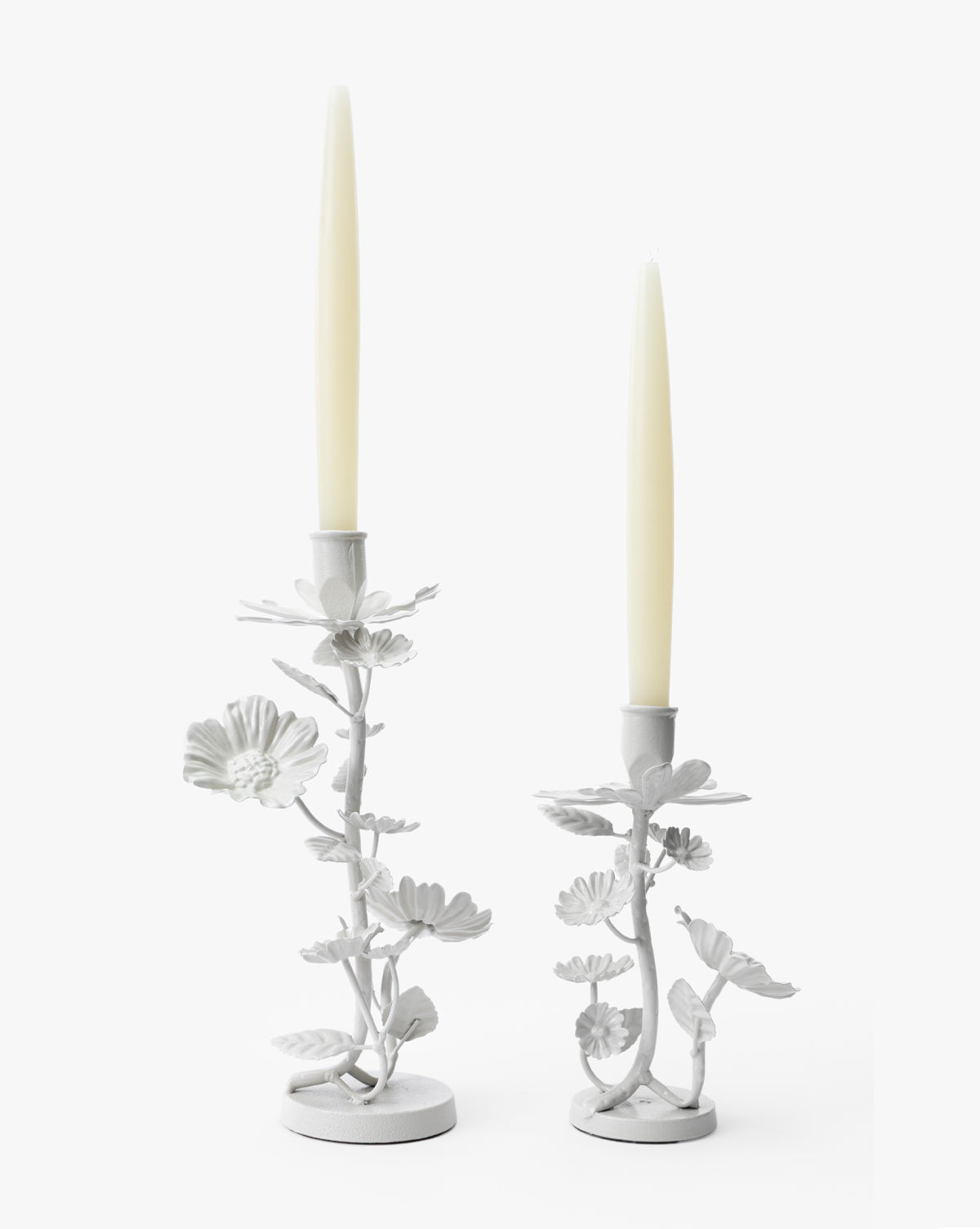 Floral Taper Holders (Set of 2)