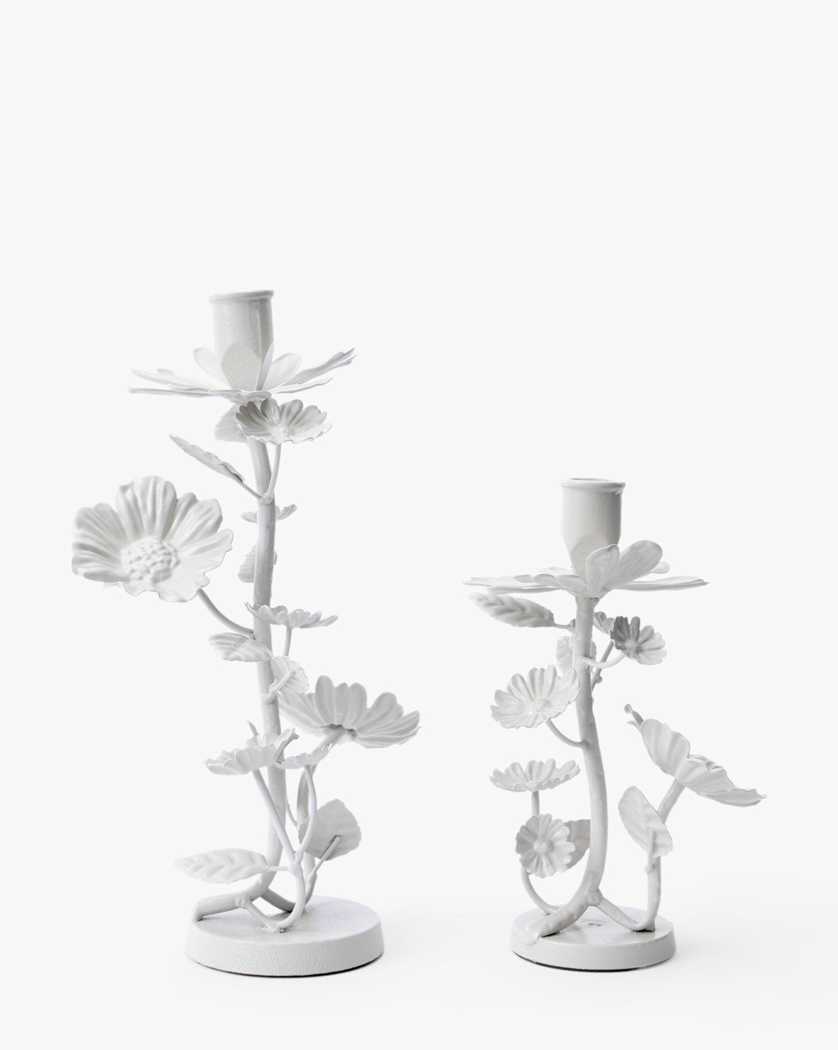 Floral Taper Holders (Set of 2)