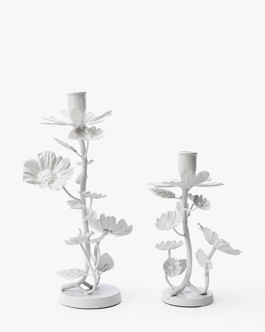 Floral Taper Holders (Set of 2)