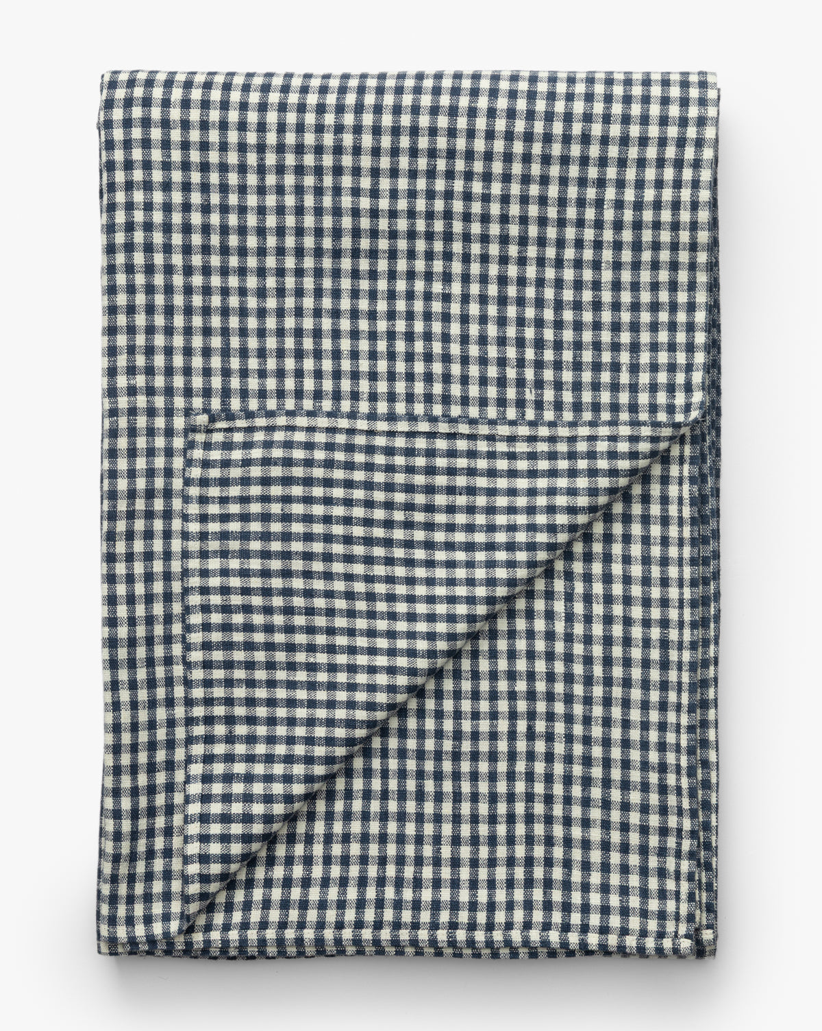 Gingham Check Linen Tablecloth