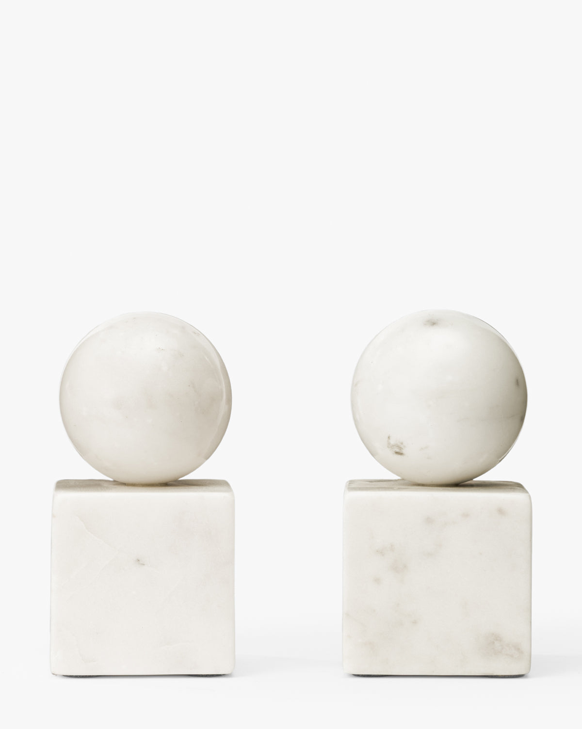 Marble Geometric Bookends (Set of 2)