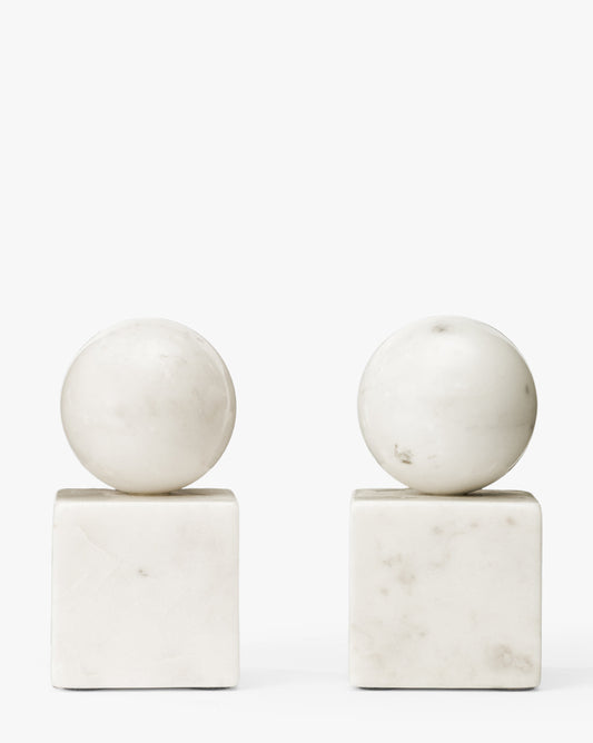 Marble Geometric Bookends (Set of 2)