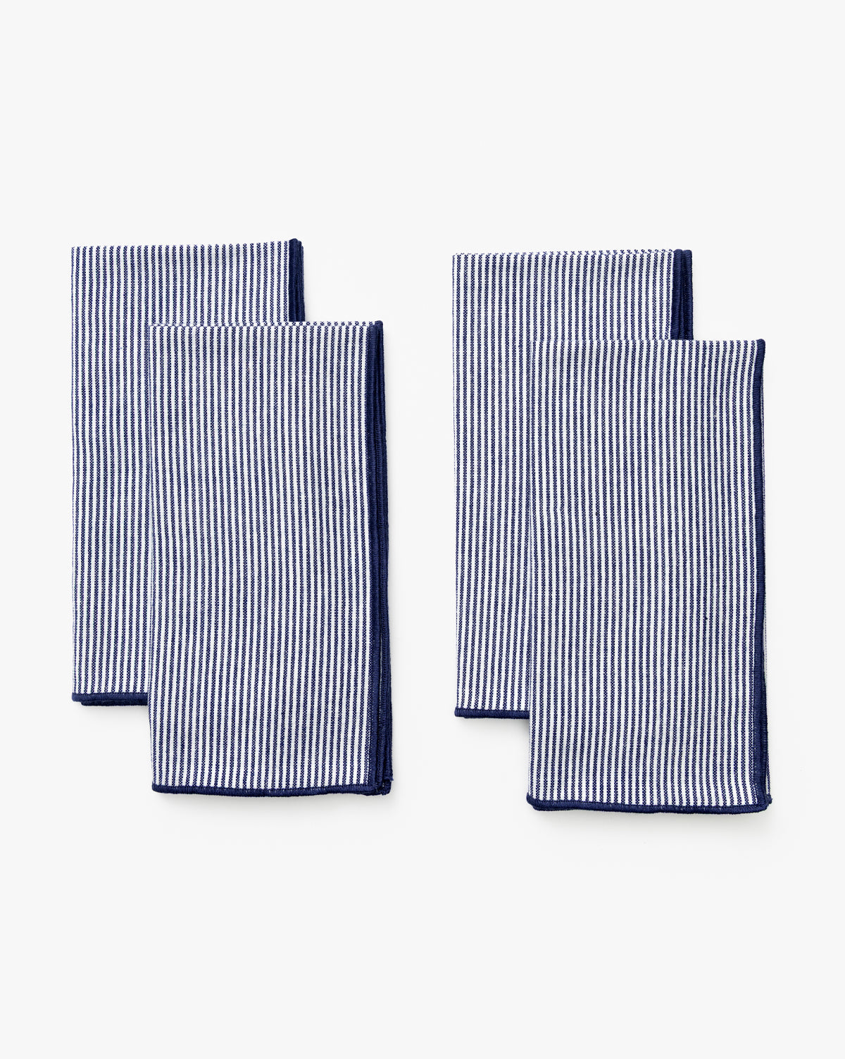 Navy Striped Napkins (Set of 4)