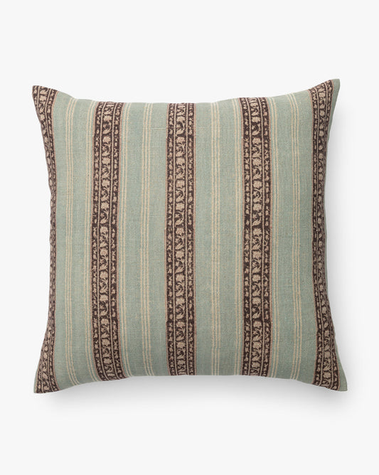 Porter Block Print Linen Pillow Cover