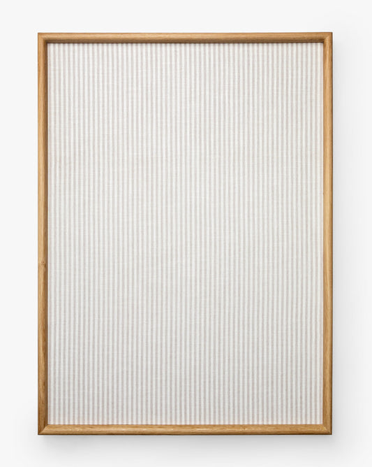 Striped Oak & Linen Memo Board