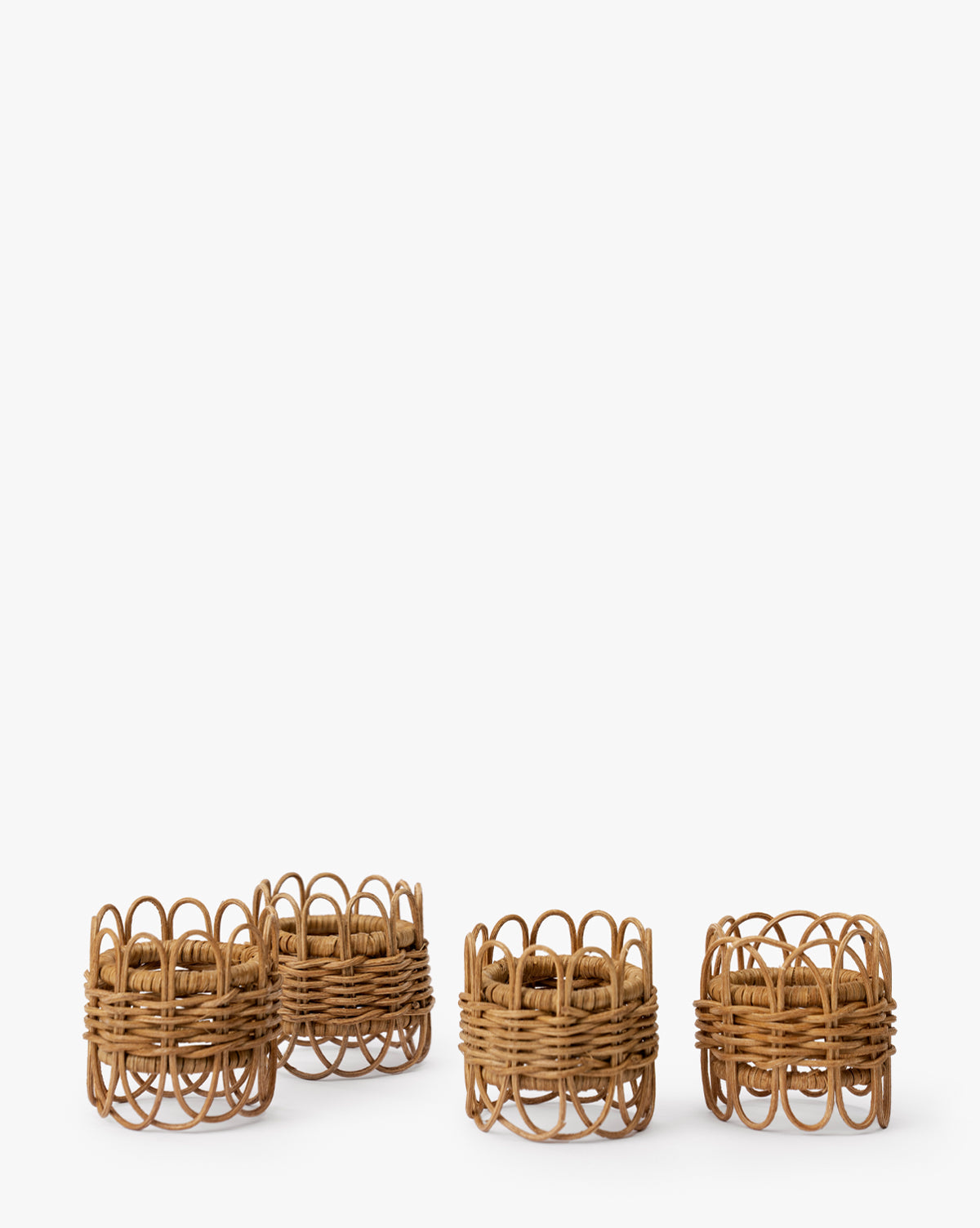 Twisted Rattan Napkin Rings (Set of 4)