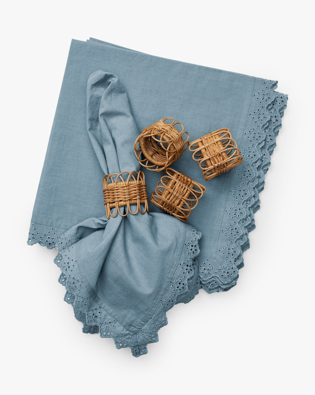 Twisted Rattan Napkin Rings (Set of 4)