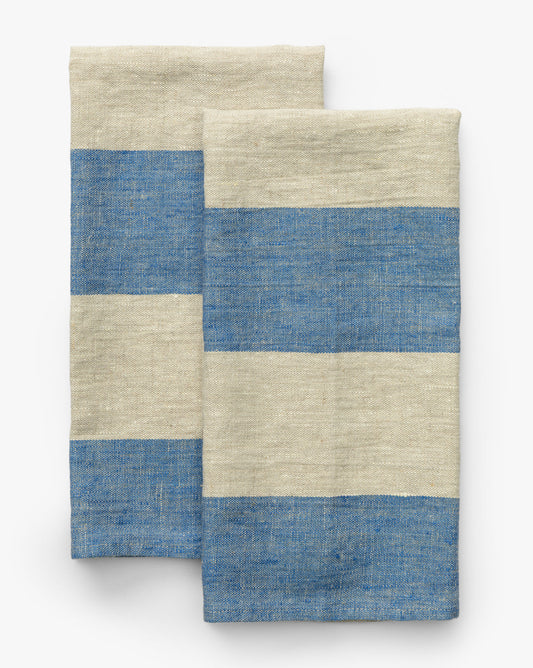 Venice Stripe Linen Tea Towels (Set of 2)